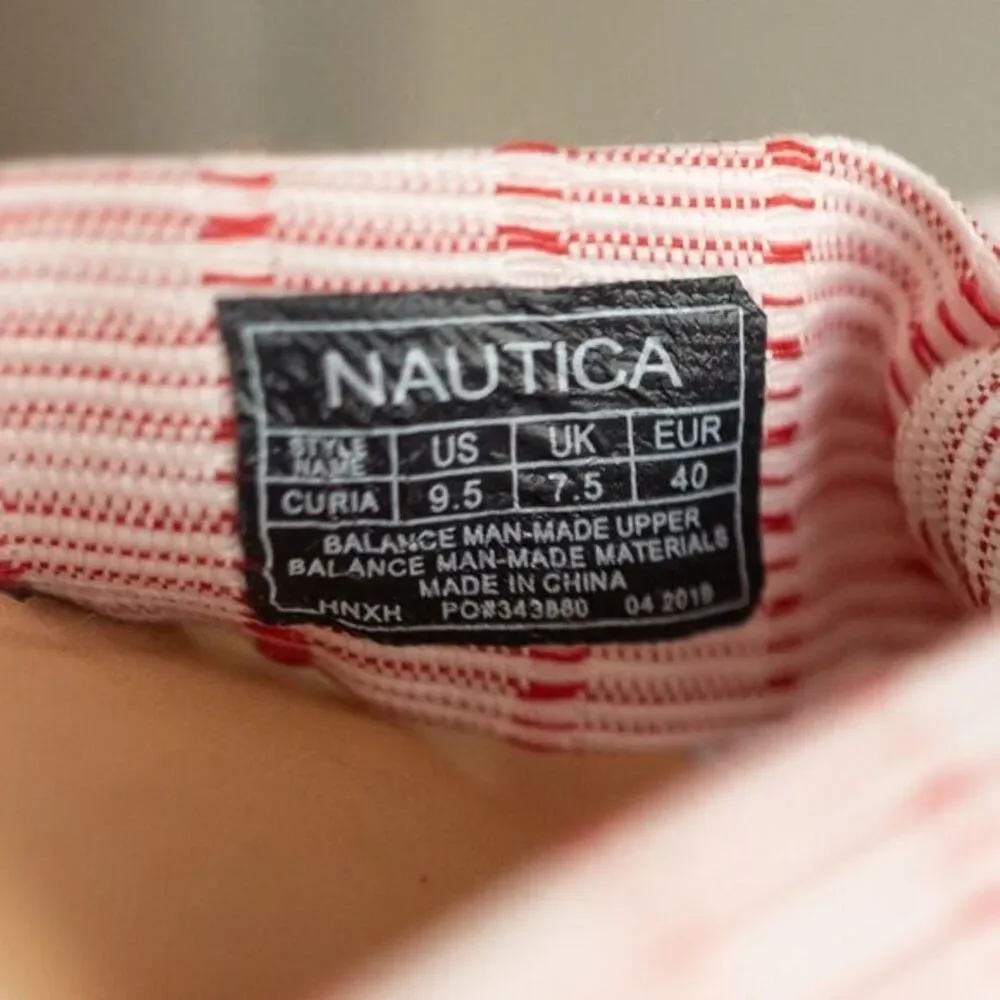 Women's Nautica Curia Red and White Espadrilles with‎ Bow Detail size 9.5